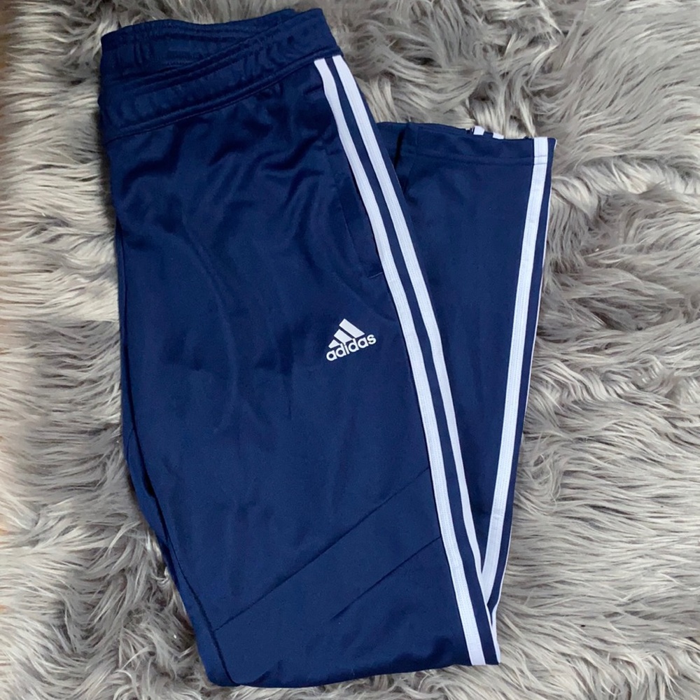 Adidas Blue Trefoil Tapered Joggers - Medium